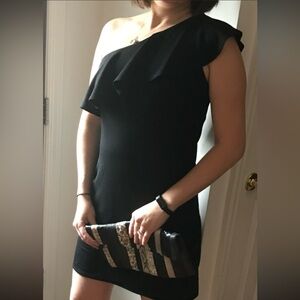 Xhilaration one shoulder black dress